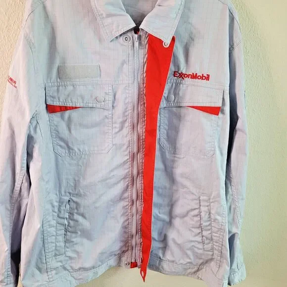 Exxon Mobil Chemical Jacket 3XL U Protec Static Huizhou Plant Zip Snap NICE